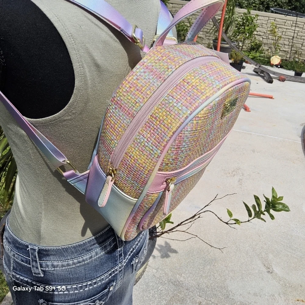 BETSEY JOHNSON RAINBOW LUV BETSEY SMALL BACKPACK